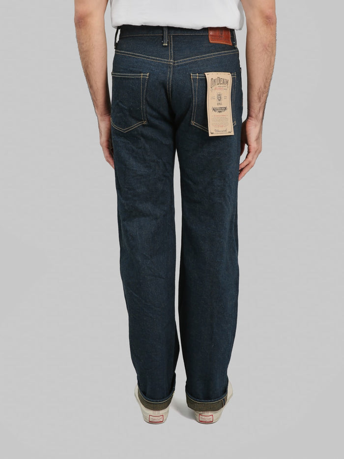 ONI Denim 200ZROLV Secret Denim Olive Weft Wide Jeans back rise