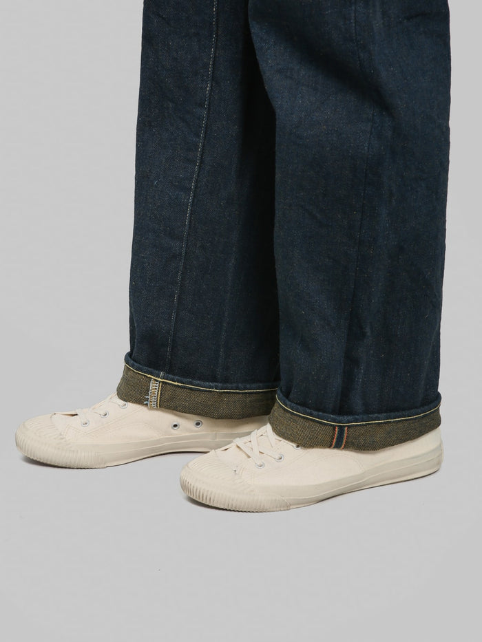 ONI Denim 200ZROLV Secret Denim Olive Weft Wide Jeans weft