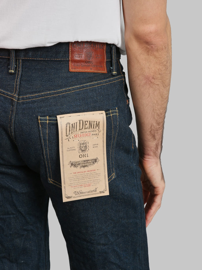 ONI Denim 200ZROLV Secret Denim Olive Weft Wide Jeans pocket