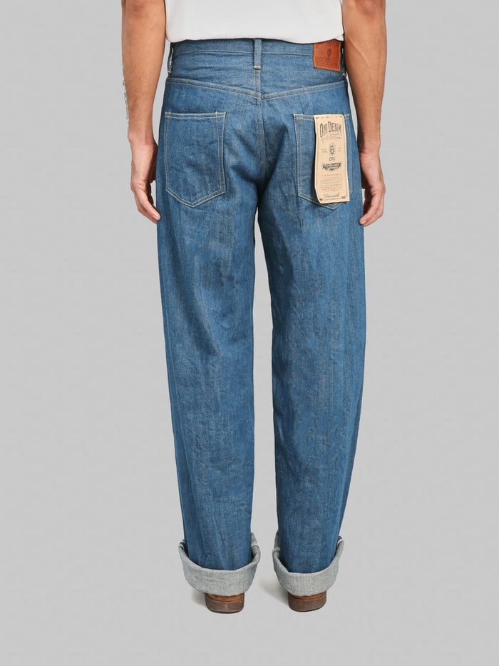 ONI Denim 222-OFBD 13.7oz Old Faded Blue Denim Super Wide Straight Jeans