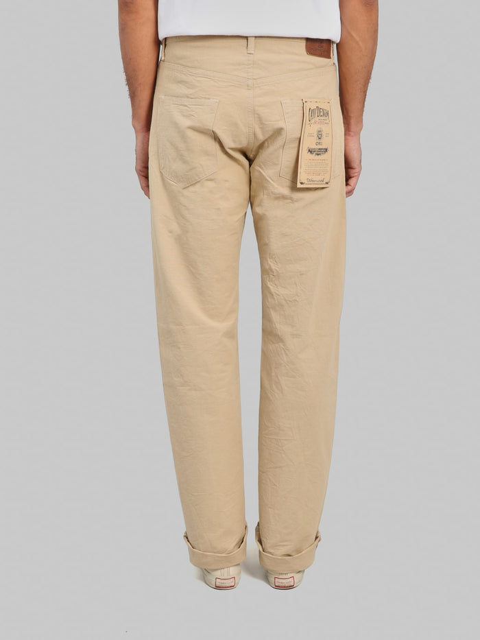 ONI Denim 266-8SVCBE 8oz Chambray Beige Relax Straight Jeans
