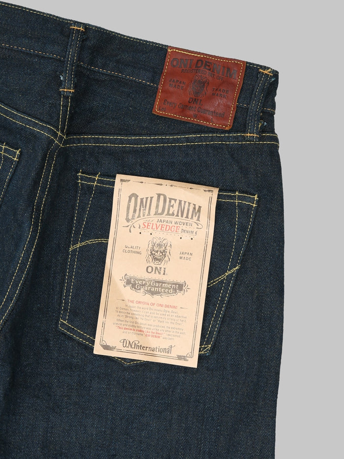 ONI Denim 288ZROLV Secret Denim Olive Weft Straight Jeans pocket flasher