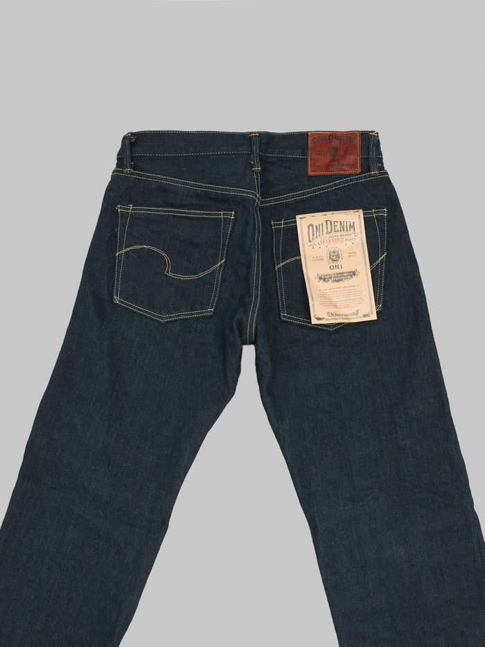 ONI Denim 288ZROLV Secret Denim Olive Weft Straight Jeans back