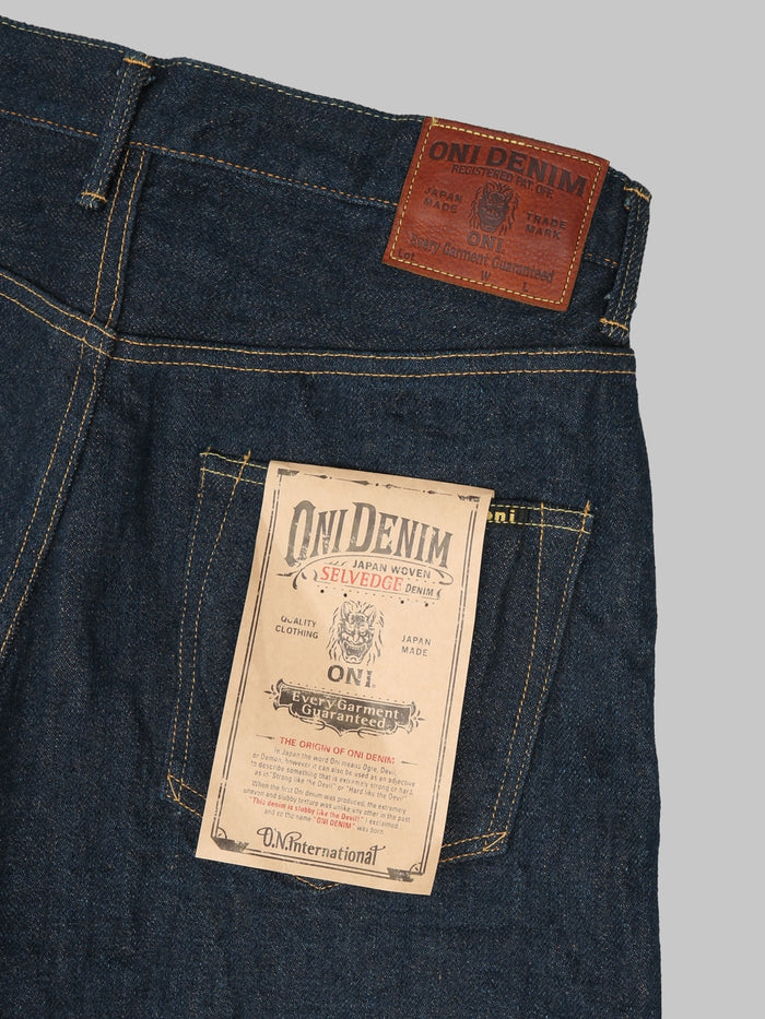 ONI Denim 822ZRLBR Secret Denim Brown Weft Wide Tapered Jeans pocket flasher