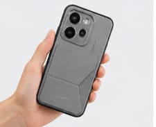 Oppo Reno 13 5G Case – Matte Grey Kickstand Cover – Shockproof Slim Phone Case