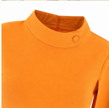 Orange High Neck Cape Sleeve Mini Dress – Elegant Statement Dress for Evening & Special Occasions