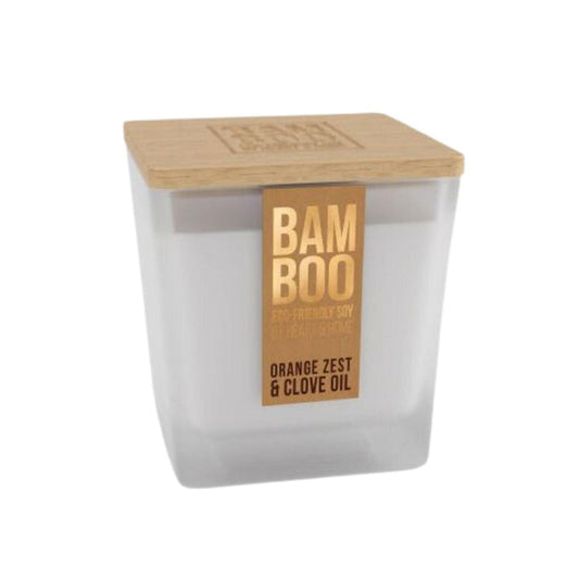Orange Zest & Clove Oil | Bamboo Candle Large