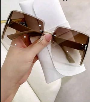 Oversized Rimless Square Gradient Sunglasses – SHEIN Fast Delivery in 5 Days
