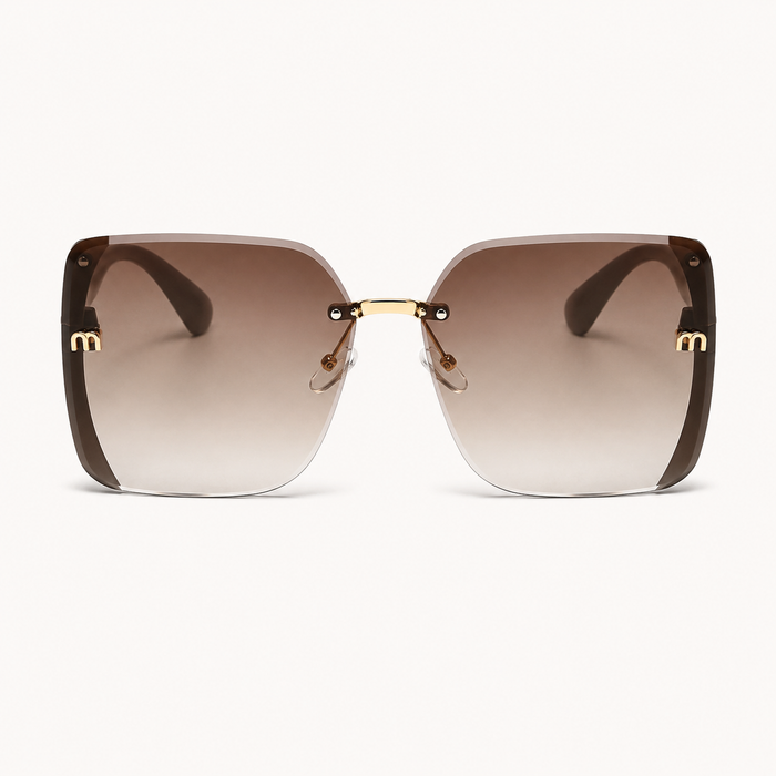 Oversized Rimless Square Gradient Sunglasses – SHEIN Fast Delivery in 5 Days