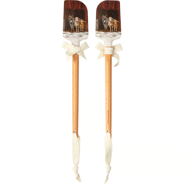 Painted Farm Spatulas