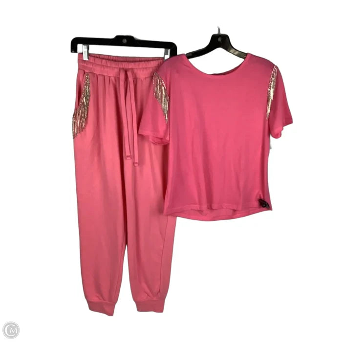Pants Set 2pc By Blue B In Pink, Size: S