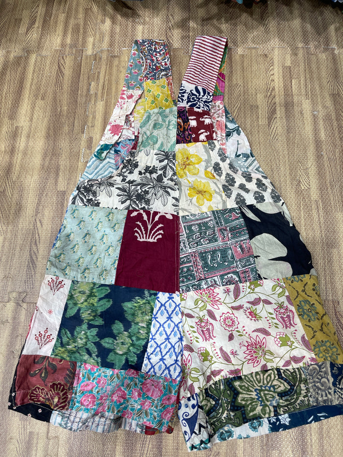 PATCHWORK SHORT ROMPER