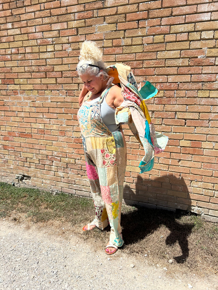 Patchwork Woven Jumpsuit