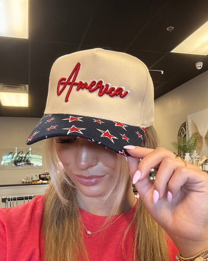 Patriotic Embroidered Hats