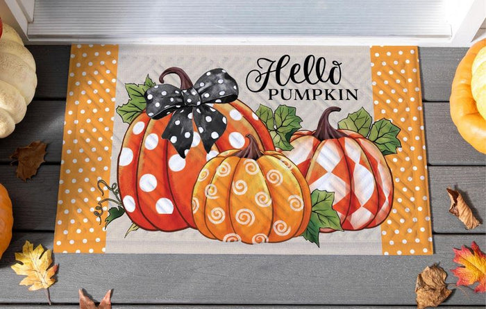 Patterned Pumpkins Embossed Mat
