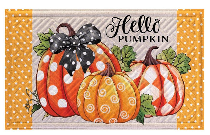 Patterned Pumpkins Embossed Mat