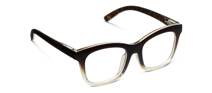 Peepers - To the Maximalist (Blue Light): Coffee/Clear Glitter / Reading / 2.25