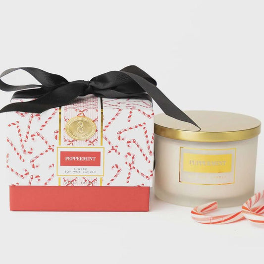 Peppermint 3 Wick Candle