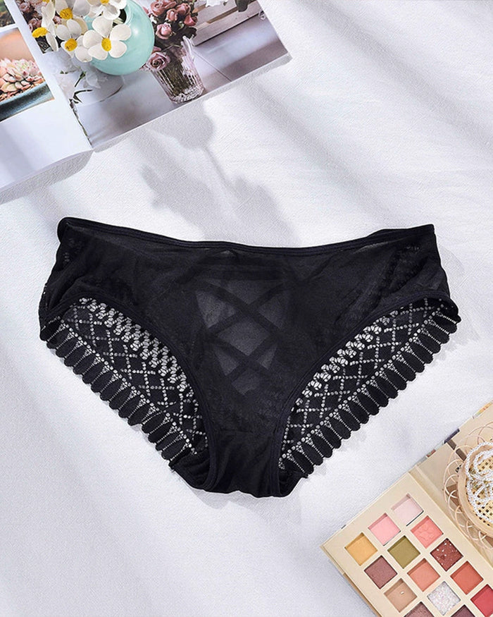 Plus Size Lace Triangle Panties