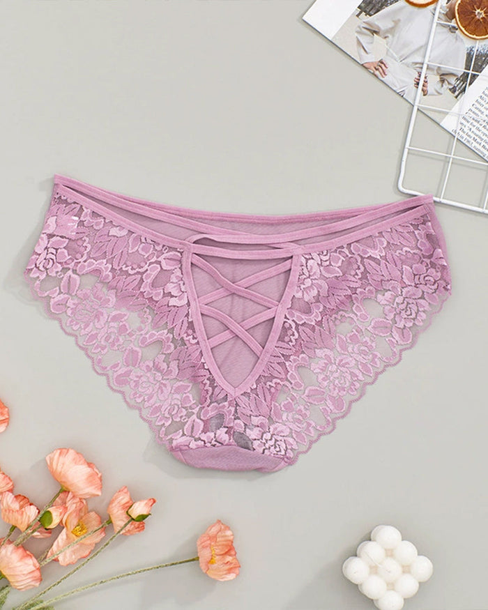 Plus Size Lace Triangle Panties