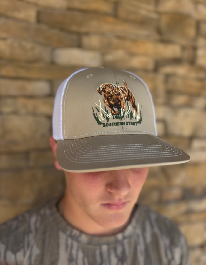 Point Strut Pointer Hat | Khaki-White
