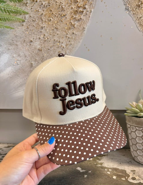 Polka Dot~ Puff Embroidered Hats ~ 4 Colorways
