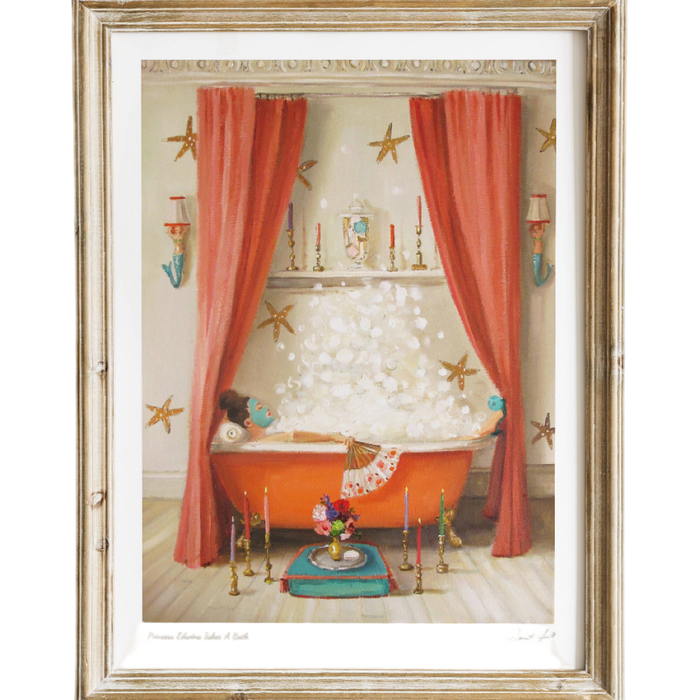 Janet Hill Princess Edwina Takes a bath art print