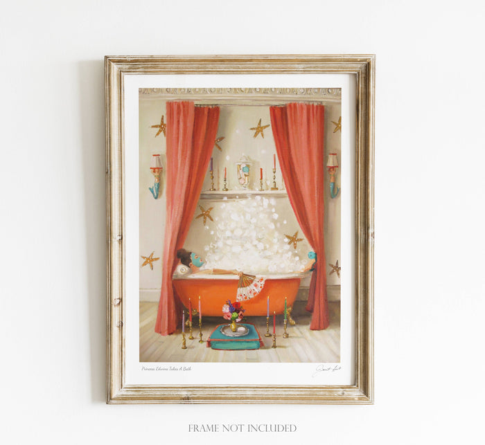 Janet Hill Princess Edwina Takes a bath art print