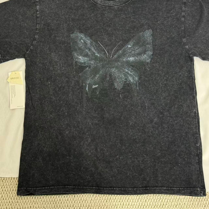 Printed Vintage-Wash Short-Sleeve T-Shirt