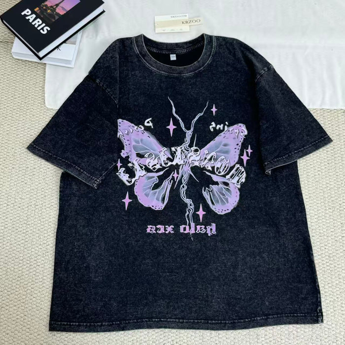 Printed Washed Vintage T-Shirt