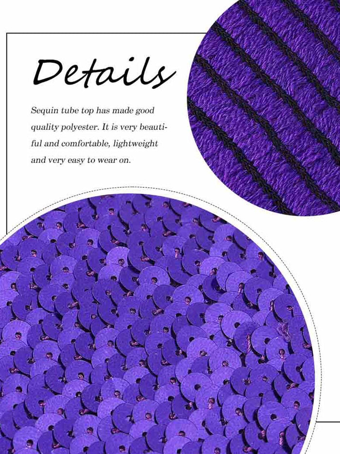 Purple Sequin Tube Top