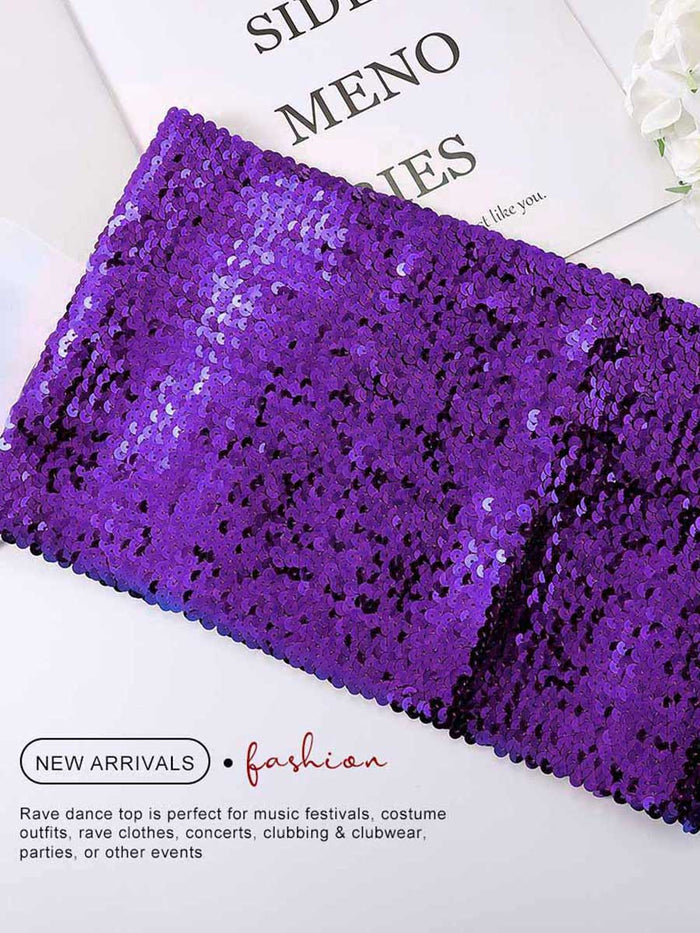 Purple Sequin Tube Top