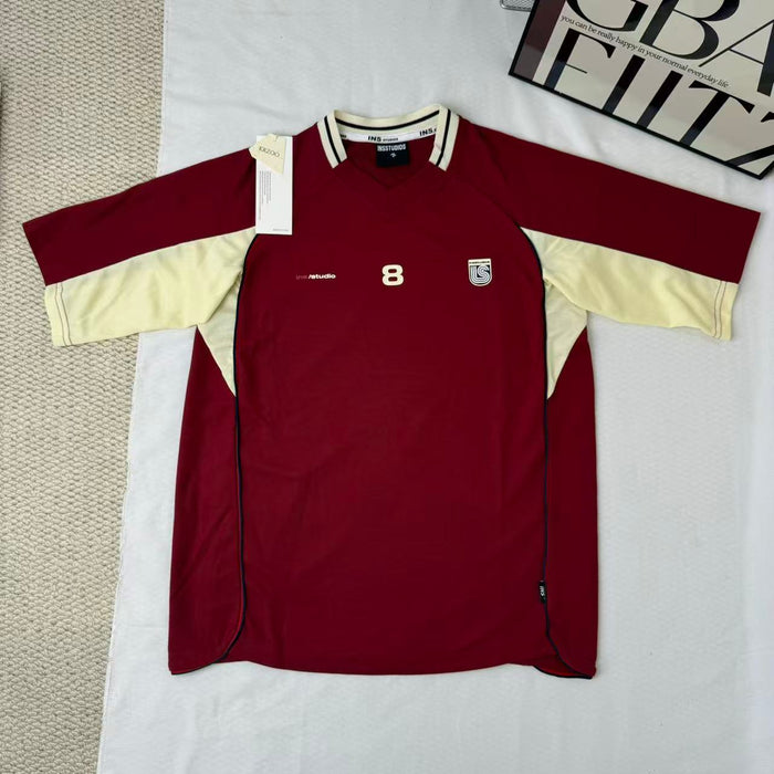 Quick-Dry V-Neck Short-Sleeve Sports Jersey