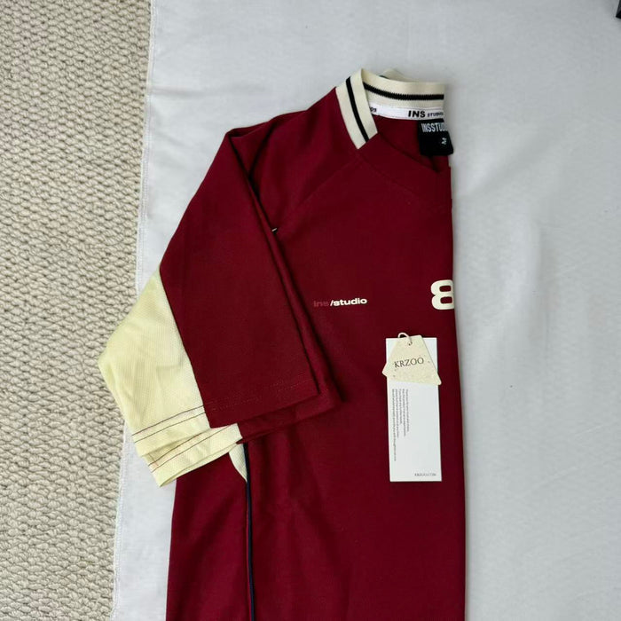 Quick-Dry V-Neck Short-Sleeve Sports Jersey