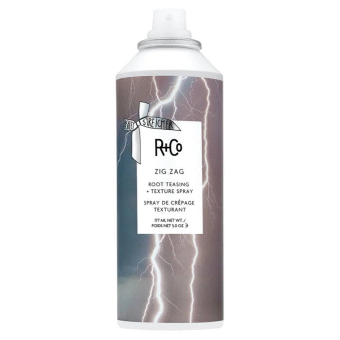 R+Co ZIG ZAG teasing spray, root lift texture spray, tinted volume hair spray, texture spray for teasing, root booster for all hair colors, invisible texture hair spray, hair teasing product, flexible hold styling spray, volumizing grip spray, buildable texture hair spray