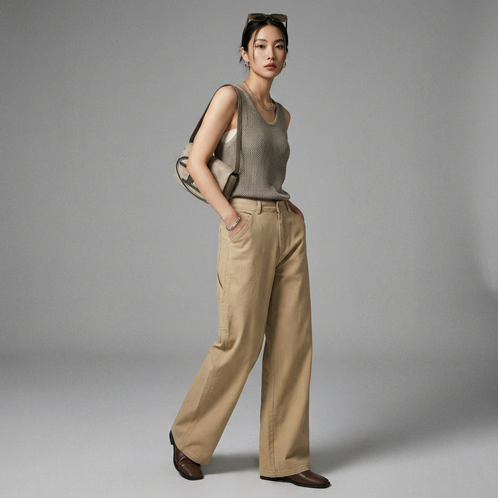 Pantalon cargo droit décontracté unisexe - K-fashion - Taille M