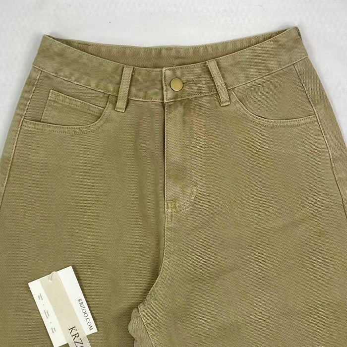Retro high-waisted loose wide-leg pants