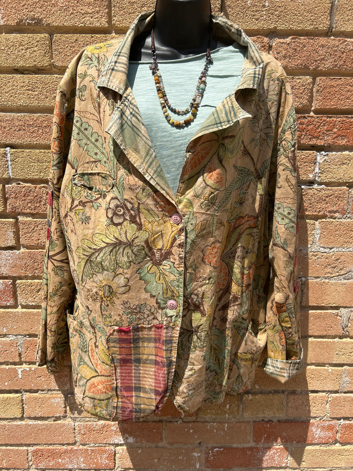 Reversible Floral/Flannel Jacket