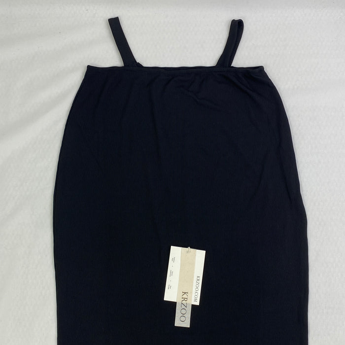 Ribbed short bandeau dress