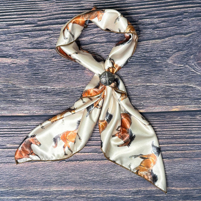 RUNNING HORSES PRINT WILD RAG