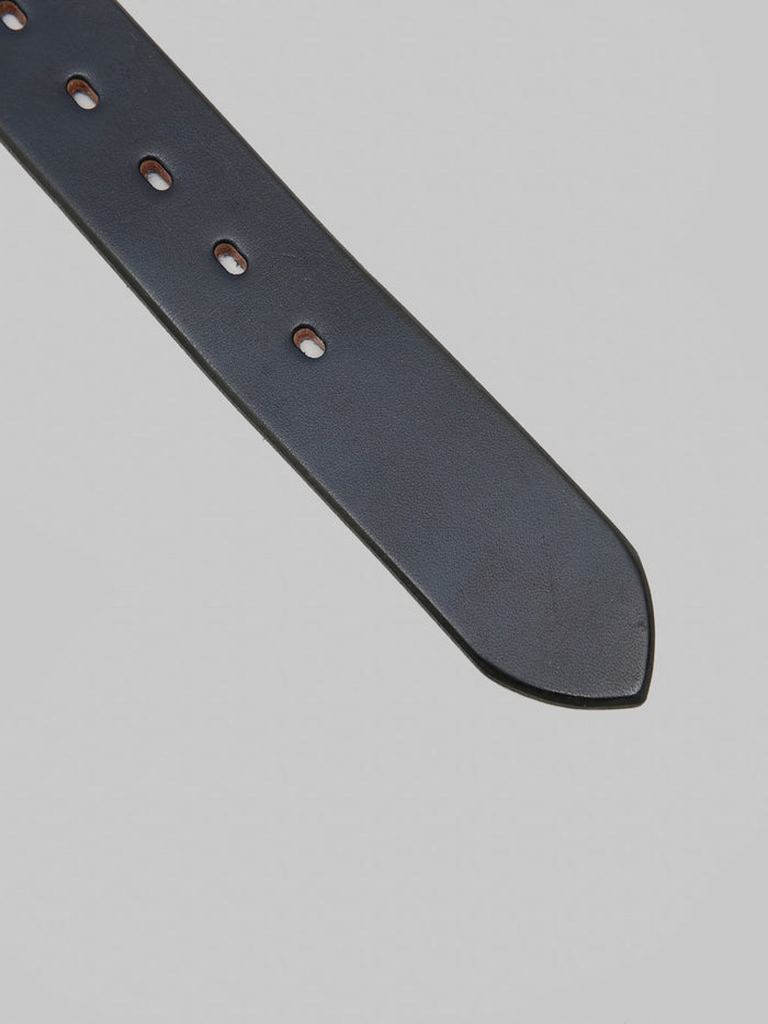 Samurai Jeans A301 AI Kurozan Indigo Dyed Leather Belt stitching