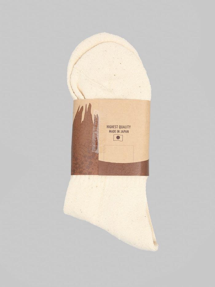 Samurai Jeans SJKS SC02 Samurai Cotton Socks Natural japan made