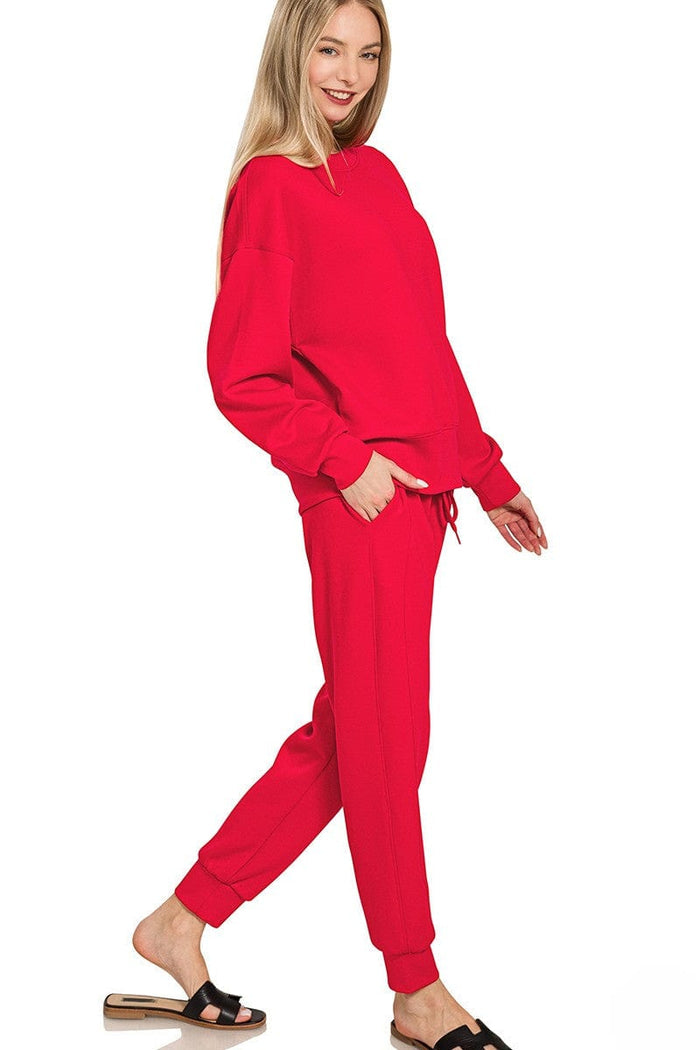 Scuba crewneck pull over and pants set
