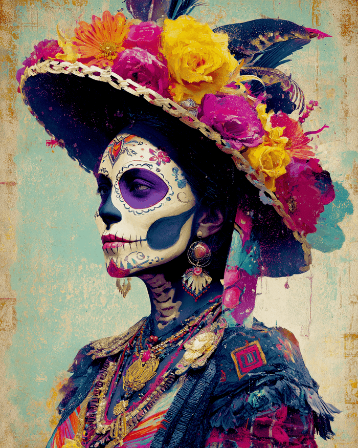Senorita Mia Día de Muertos Art Print - 8"x10"