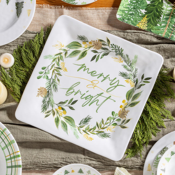 Shades of Green Square Platter