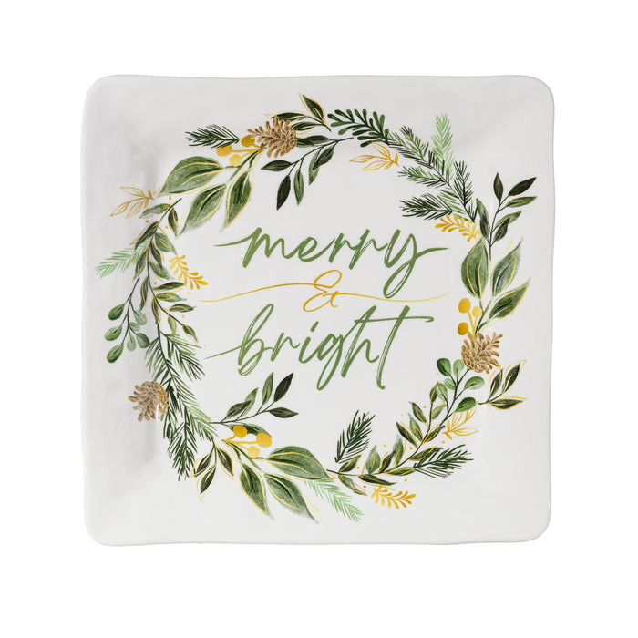 Shades of Green Square Platter