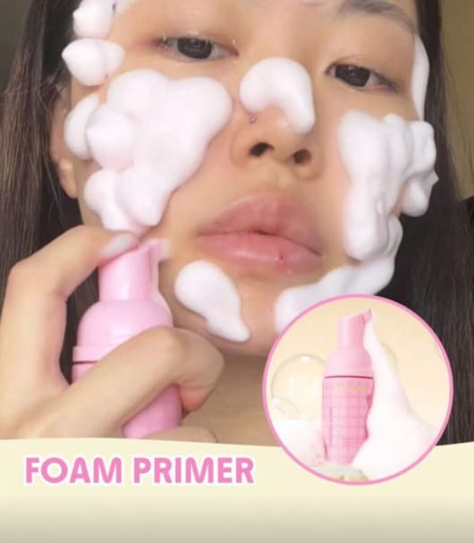 SHEGLAM Foam Primer, Pink Pump Makeup Primer for Smooth Fresh Base
