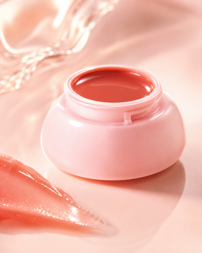 SHEGLAM Pocket Lip Jam – Apricot Pop, Juicy Glossy Lip Balm in Mini Pink Pot