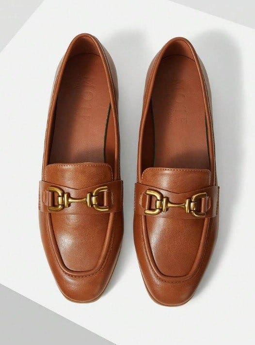 SHEIN Brown Classic Loafers with Gold Buckle - SHEIN Fast Delivery in 5 Days