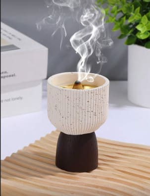 SHEIN Ceramic Incense Burner Holder – Decorative Home Aroma Burner, Fast Delivery in 5 Days